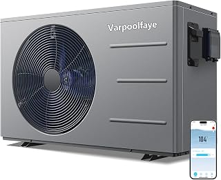 40000 BTU Above Ground Pool Heater 12000 Gallon Swimming Pool Heater Pump Heating or Cooling Electric Pool Heater For Inground Pool WiFi Control Schedule 220V