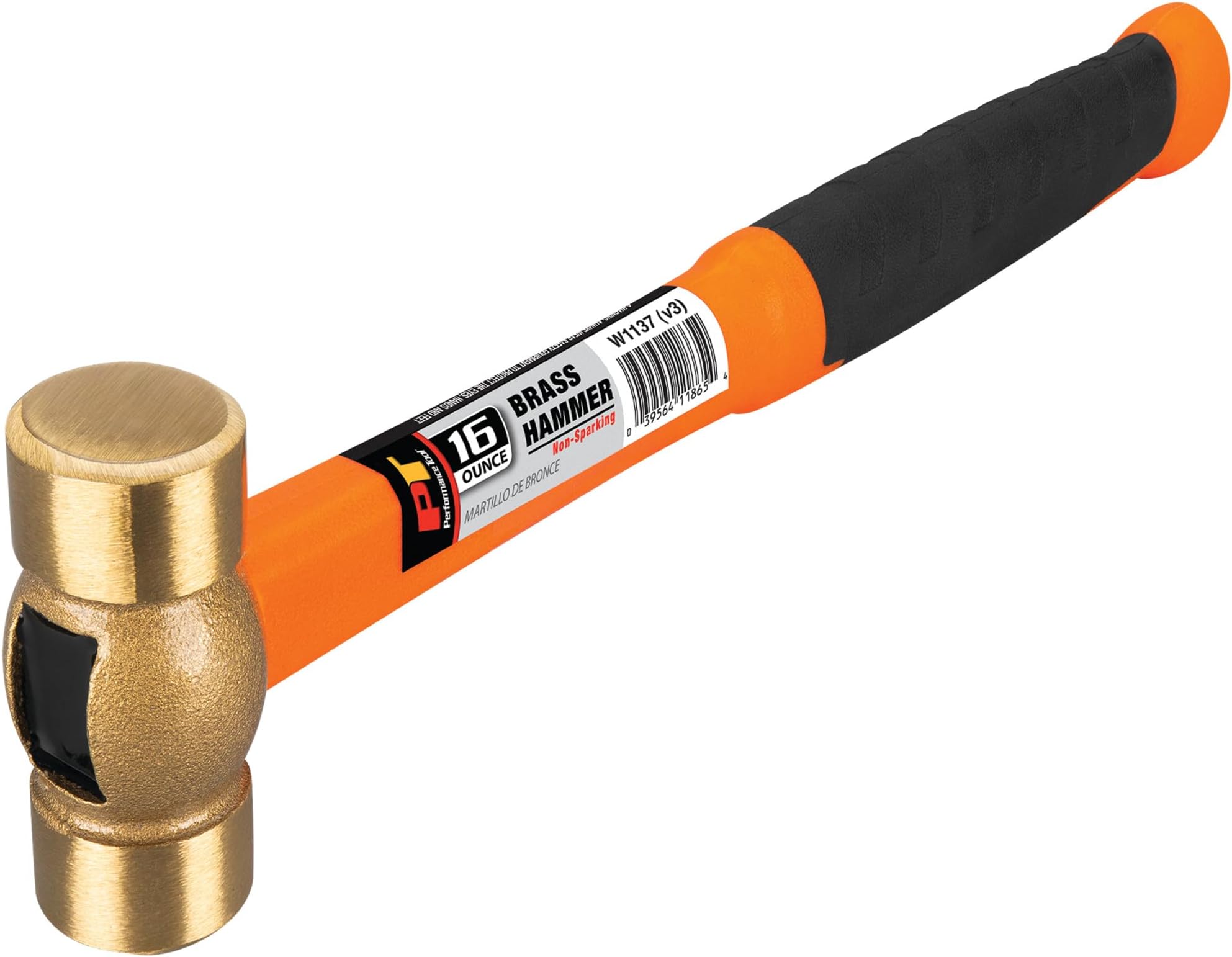 W1137 Solid Brass Hammer, 16 oz