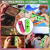 Vista 5 de OUBANG Controller for Switch Joypad, Upgraded Joypads for Switch Sports Game, LR Wireless Joy-Pad Compatible with Nintendo Switch, PinkGreen Joy
