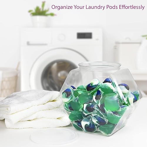 Miniatura 6 de DilaBee Paquete de 2 tarros de plástico para galletas, tarro grande de 1.5 galones para aula, cocina y escritorio de oficina, tarros de plástico