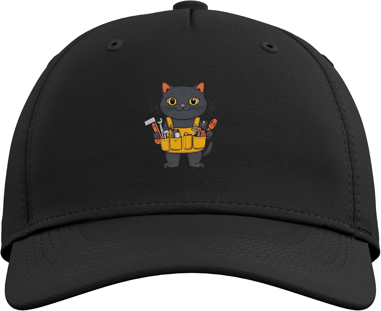Cat Wearing a Tool Belt Adjustable Baseball Hat image 2