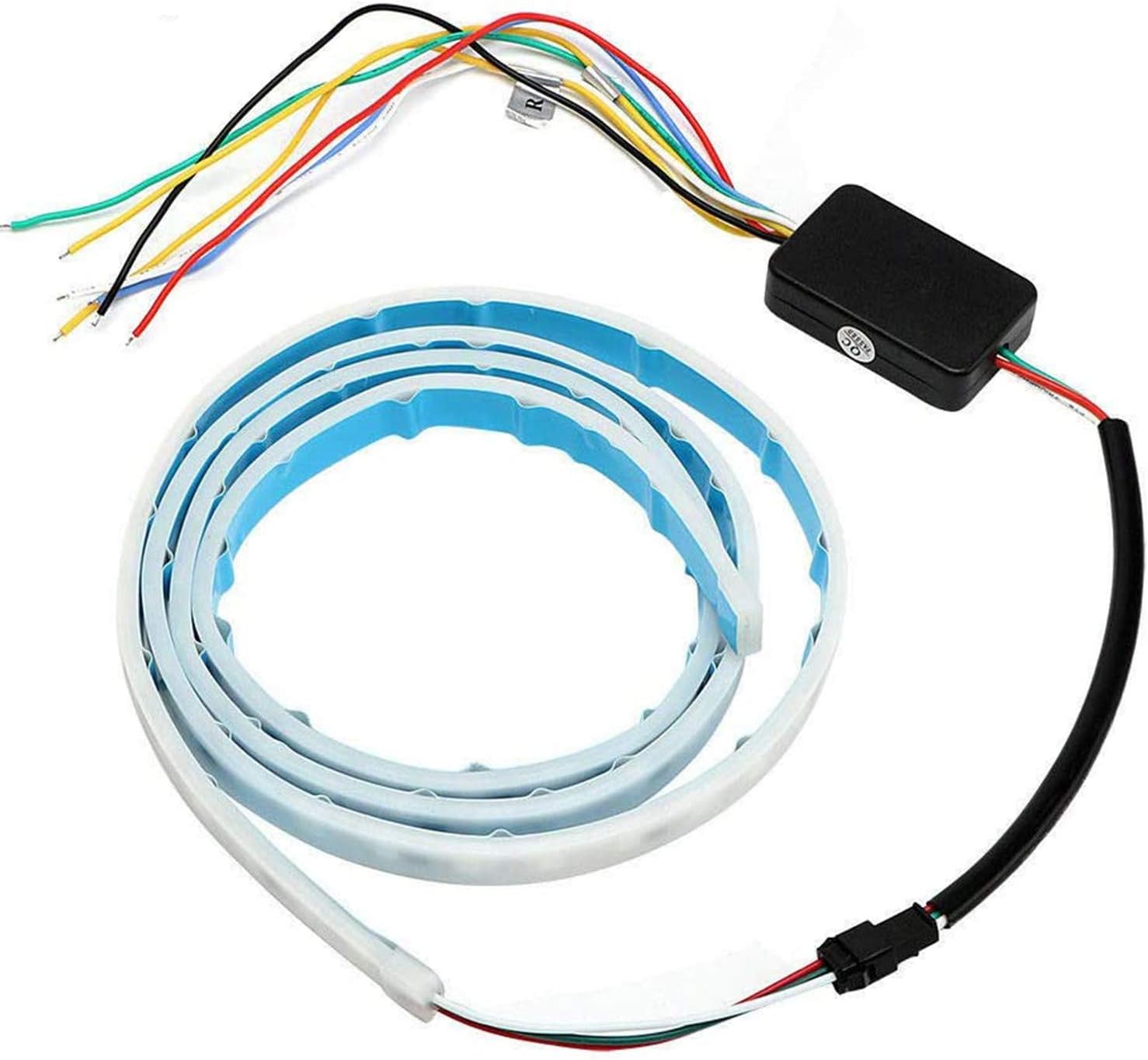 7 Color Car Rear Trunk RGB LED Strip Light Tailgate Brake Drive Turn Signal Flow