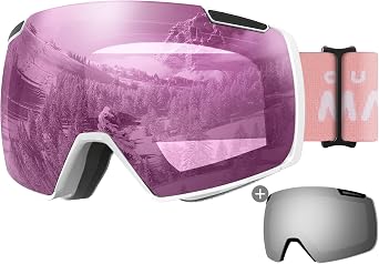 OutdoorMaster Heron Ski Goggles Magnetic 2 Lens Toric Set Anti-Fog UV400