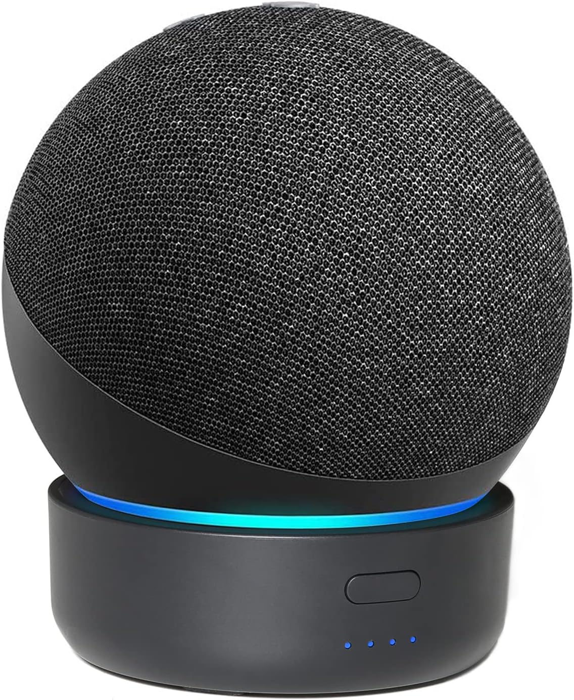 GGMM Echo Dot 4th Generation Battery Base, D4 Battery Base for Echo dot 4th Generation, Black (Not Include Echo Dot)