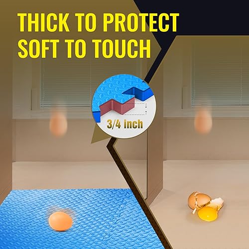 Miniatura 56 de Hulkfit Tapete de ejercicio de rompecabezas con alfombrilla de espuma EVA entrelazadas para el gimnasio en casa, tapetes para piso de garaje