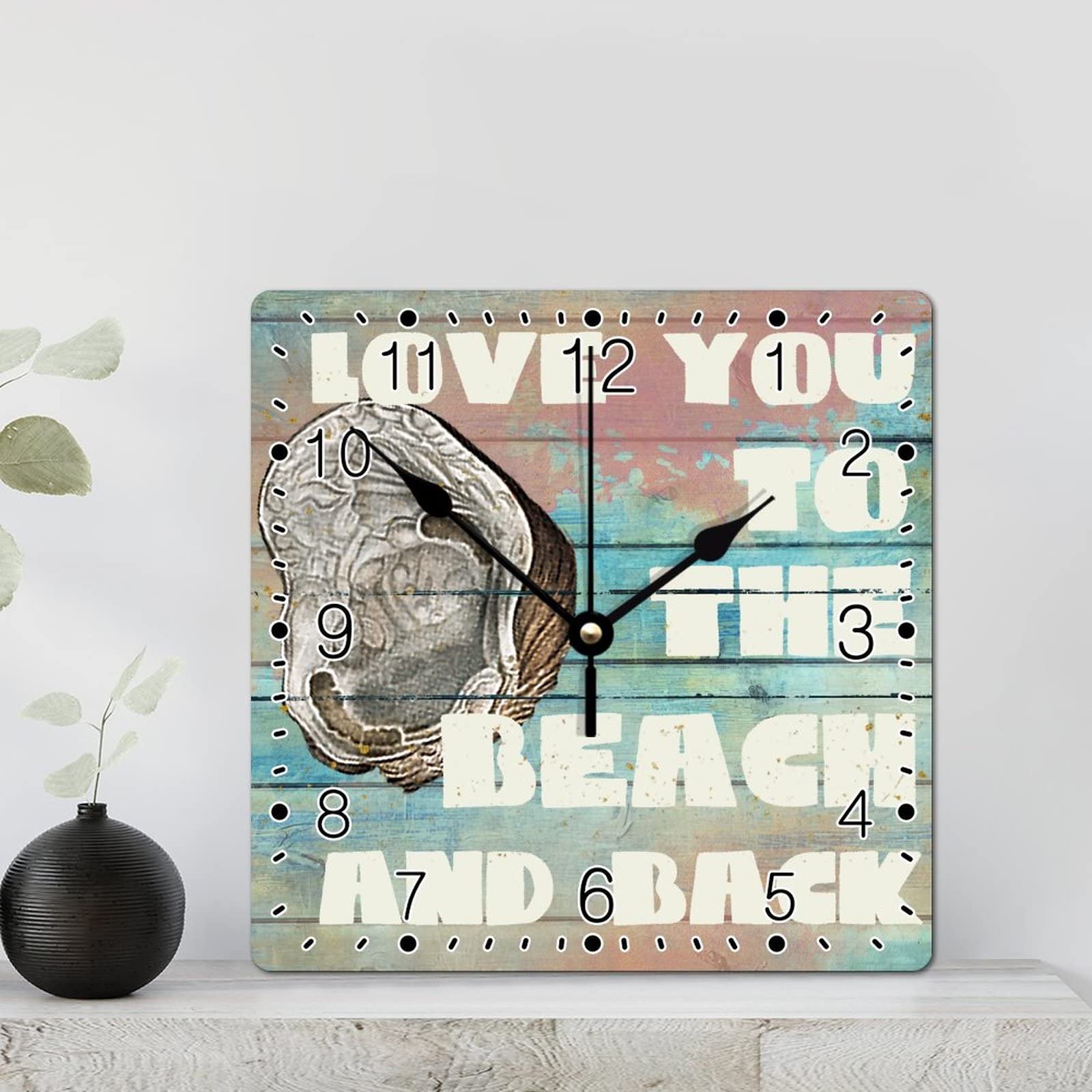 Horloge murale decoration de plage rustique en forme de conque pour une ambiance zen chez soi