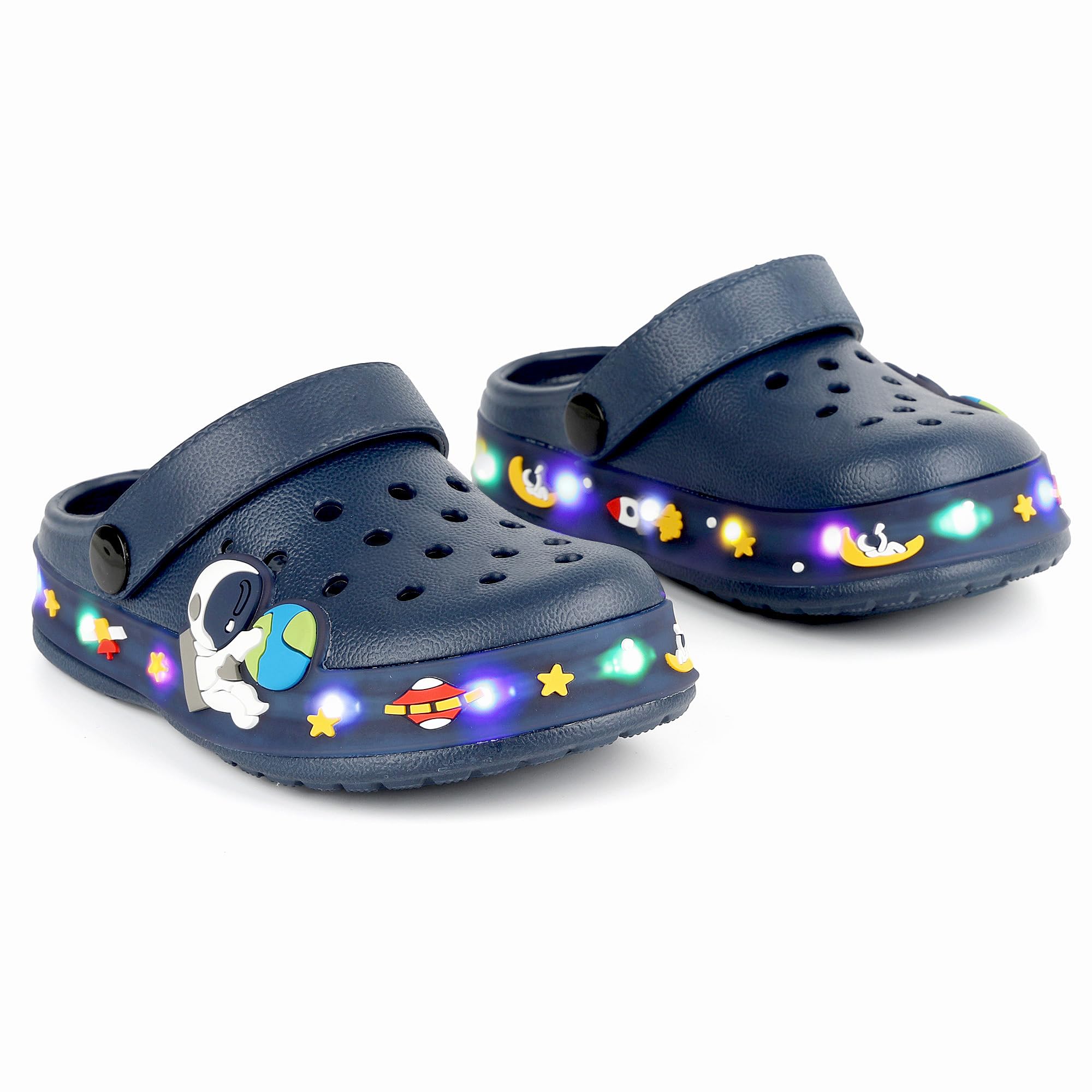 GULAKY Zoccoli per bambini, pantofole per bambini, sandali per ragazze, scarpe da giardino, strisce LED