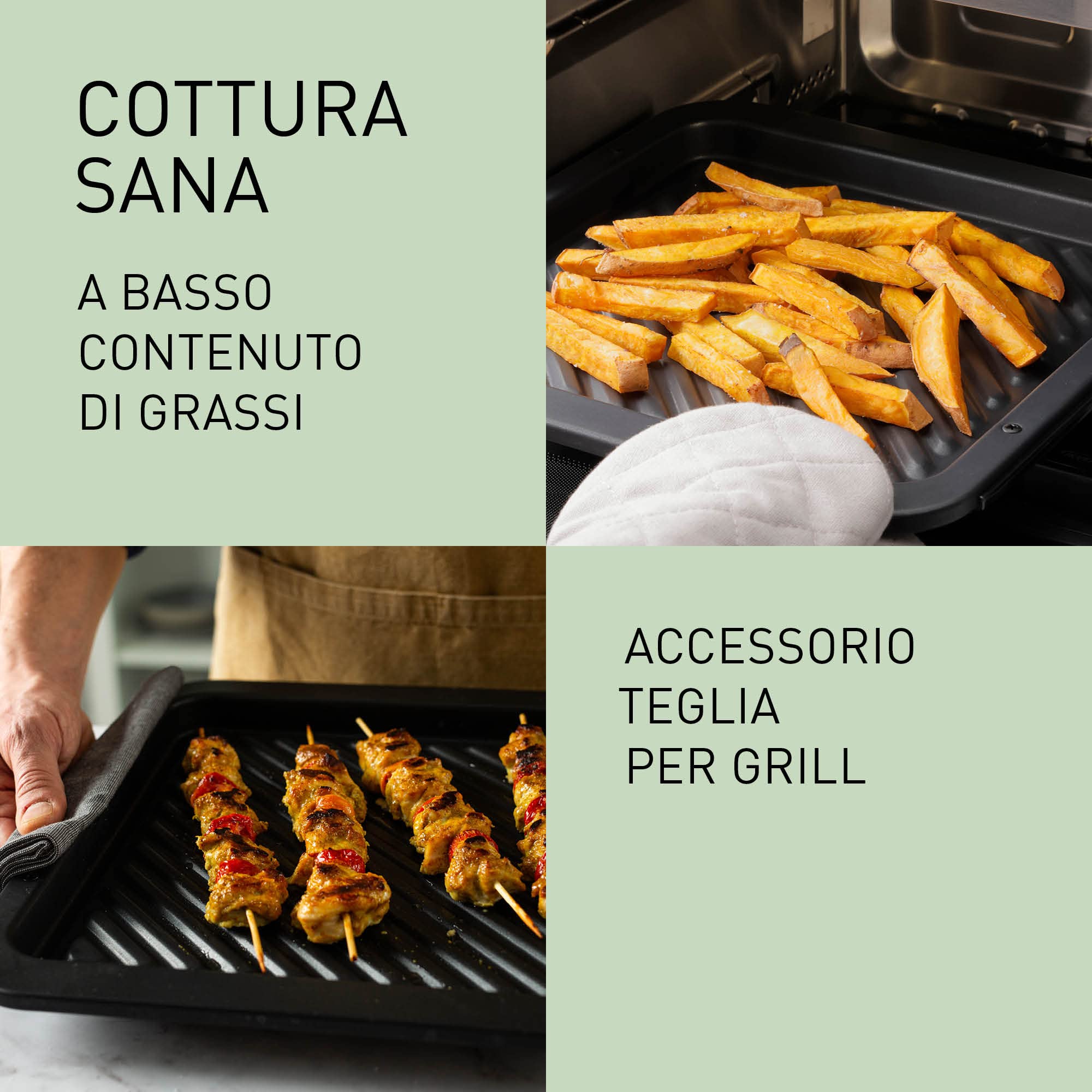 Panasonic NN-DS59NMETG Forno Microonde Combinato e Grill 4 in 1, Flatbed, 27 Litri, 1000W, Cottura a Due Livelli, Sensore Genius, 32 Programmi Automatici, Vassoio Grill, Pulizia Facile, Nero