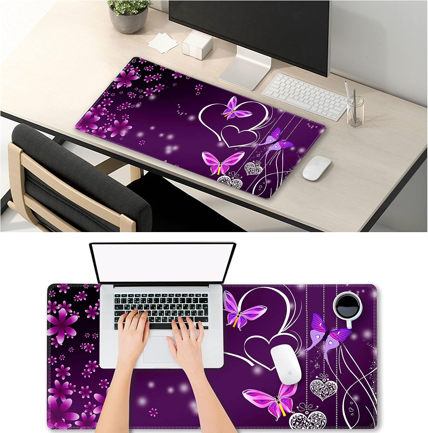 ARTSO Keyboard Wrist Rest Pad Mouse Pad with Wrist Rest Ergonomic. Extended Gaming Mouse Pad Upgraded Set