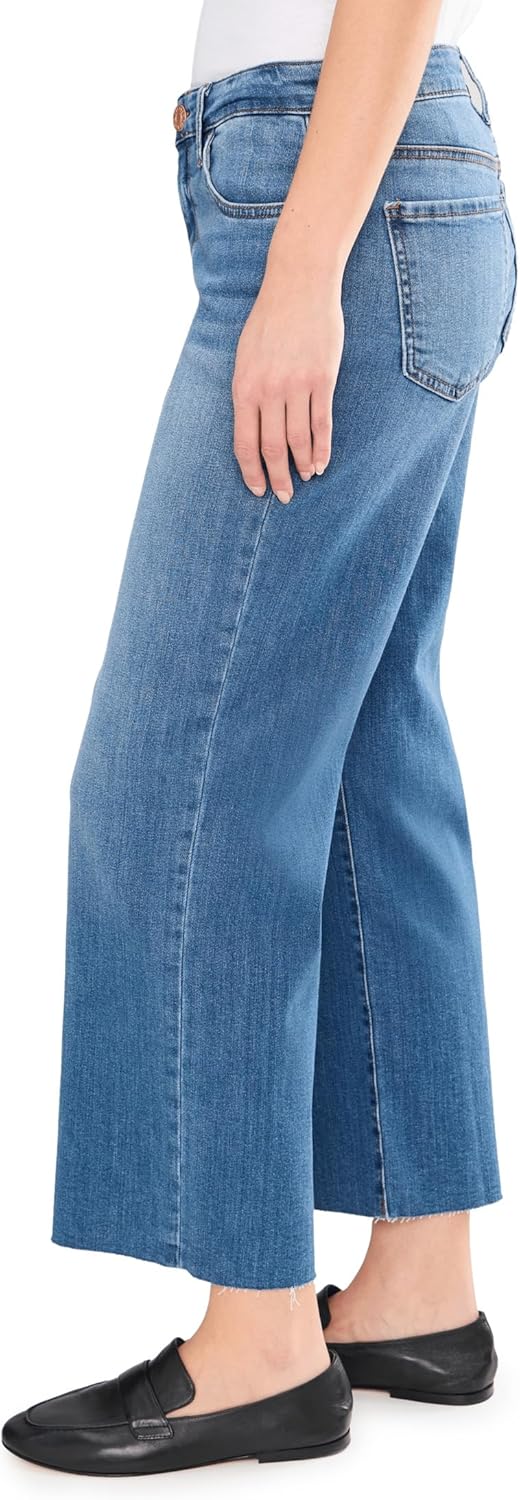 KUT from the Kloth Charlotte High-Rise Wide Leg with Raw Hem