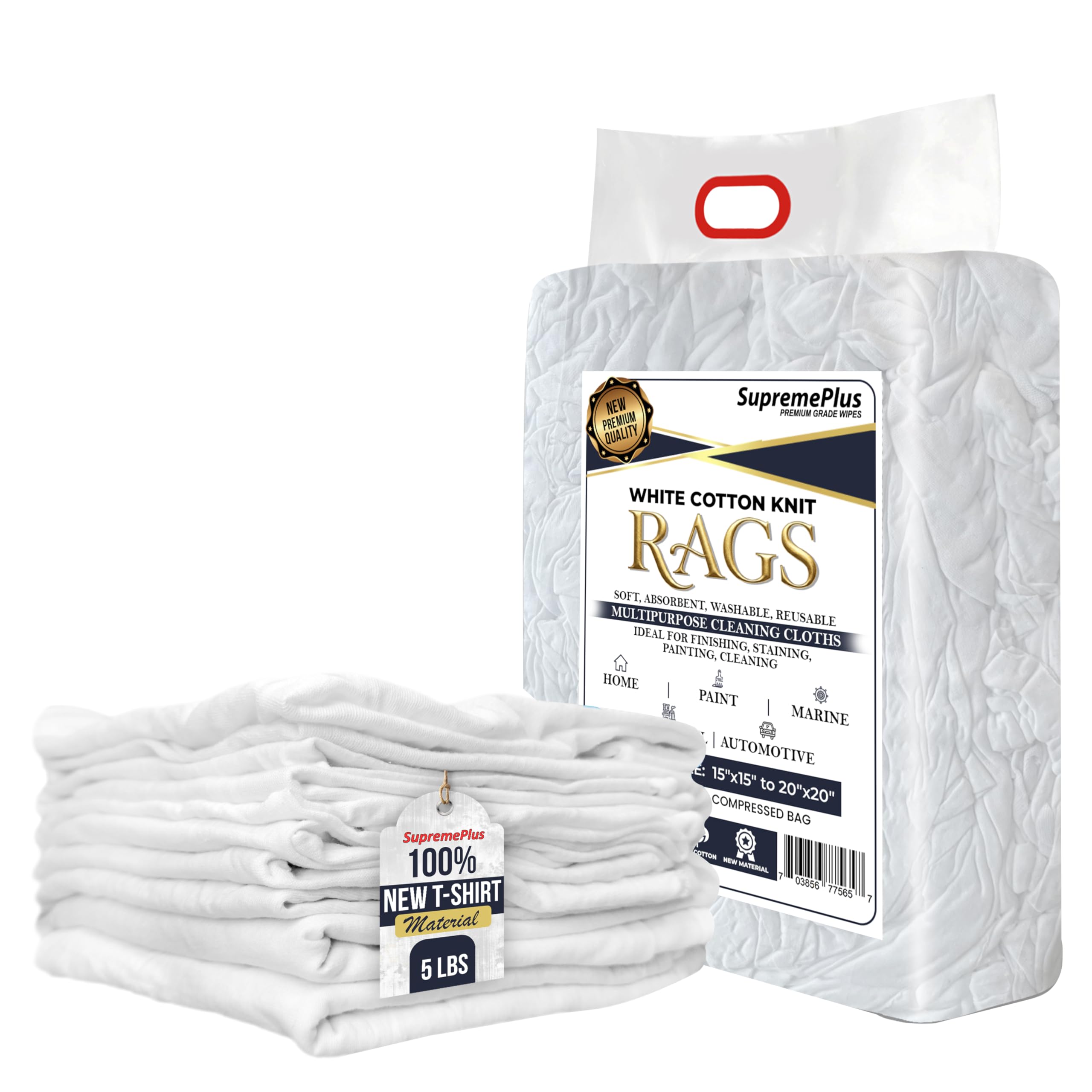 Trapos de limpieza de camisetas blancas de alta calidad, trapos de algodón blanco para limpieza, manchas, pintura, aceite, grasa y eliminación de polvo. Compra trapos a granel para uso