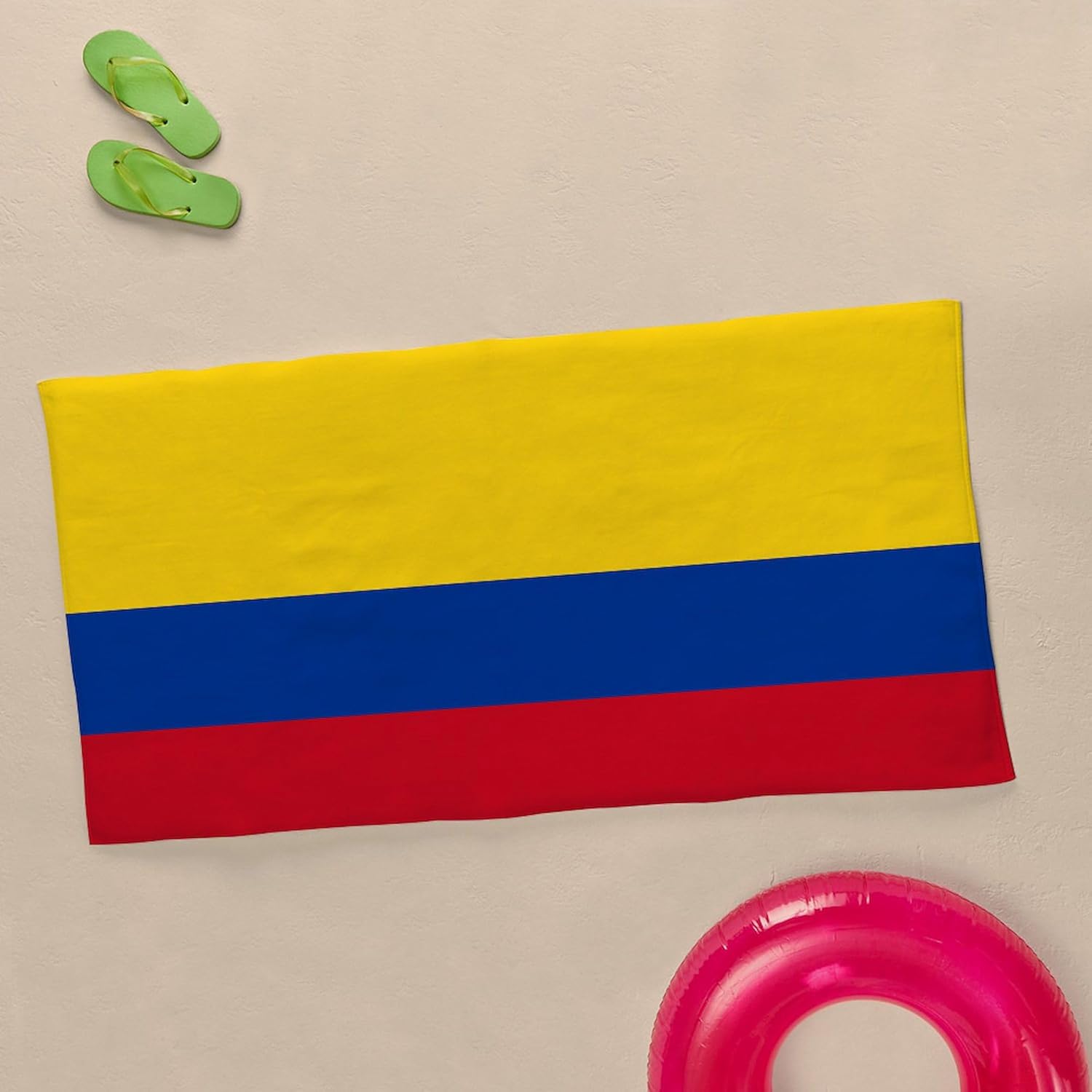 CafePress Flag of Colombia 30"x60" Absorbent Cotton Back, Soft Beach, Pool Towel