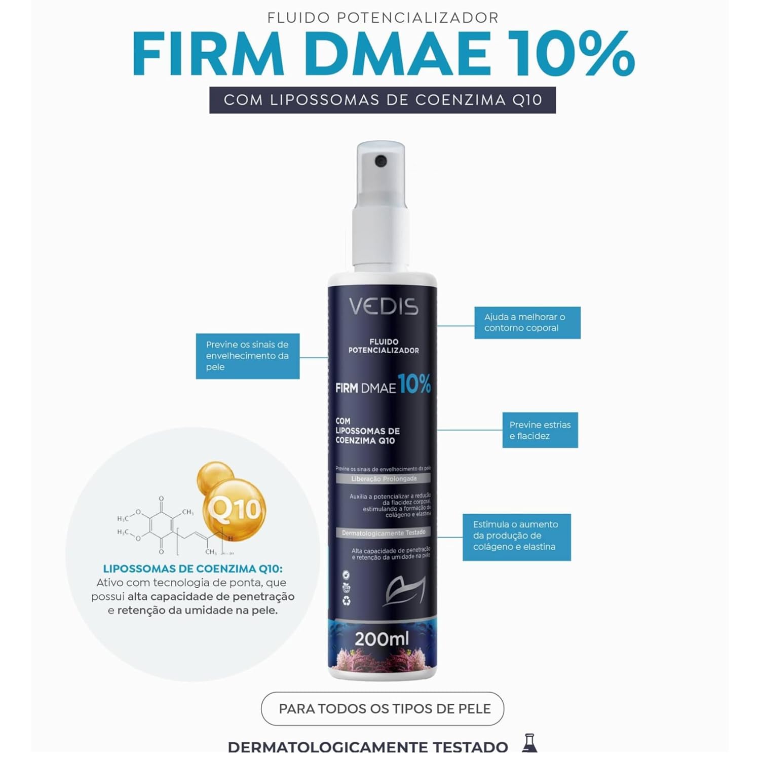 Fluido Firmador DMAE 10% Combate Flacidez Corporal Tonificação e Firmeza da Pele – Com Lipossomas de Coenzima Q10 – 200ml em promoção! Veja a oferta e mais achadinhos de Firmadores & Antiestrias 3 Hoje é o melhor dia para comprar Fluido Firmador DMAE 10% Combate Flacidez Corporal Tonificação e Firmeza da Pele – Com Lipossomas de Coenzima Q10 – 200ml com aquele preço maroto! Promoção! Aproveite a oferta! 3