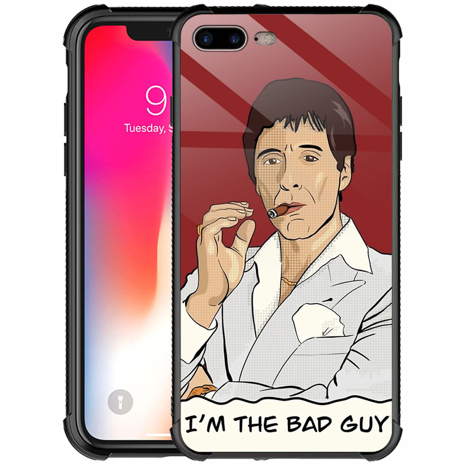 iPhone Case,Bad Smoking Man iPhone Cases iPhone SE 2020 Cases for  Girls,Fashion Pattern Design Shockproof Non-Slip Case for Apple iPhone  8/7/SE2