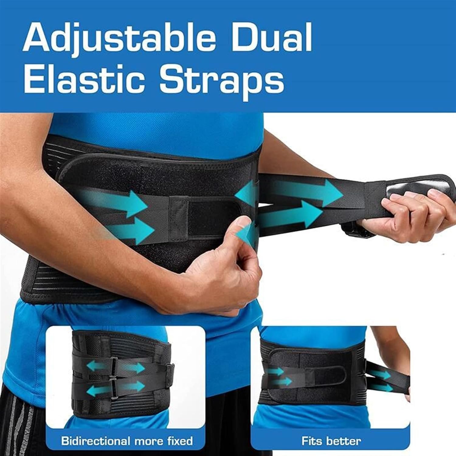 Back Brace with Warm Lumbar Pad for Lower Back Pain Relief Women Men Waist Support Belt Relieve Pain Lumbar Decompression Belt for Works and Sports (Black Small)
