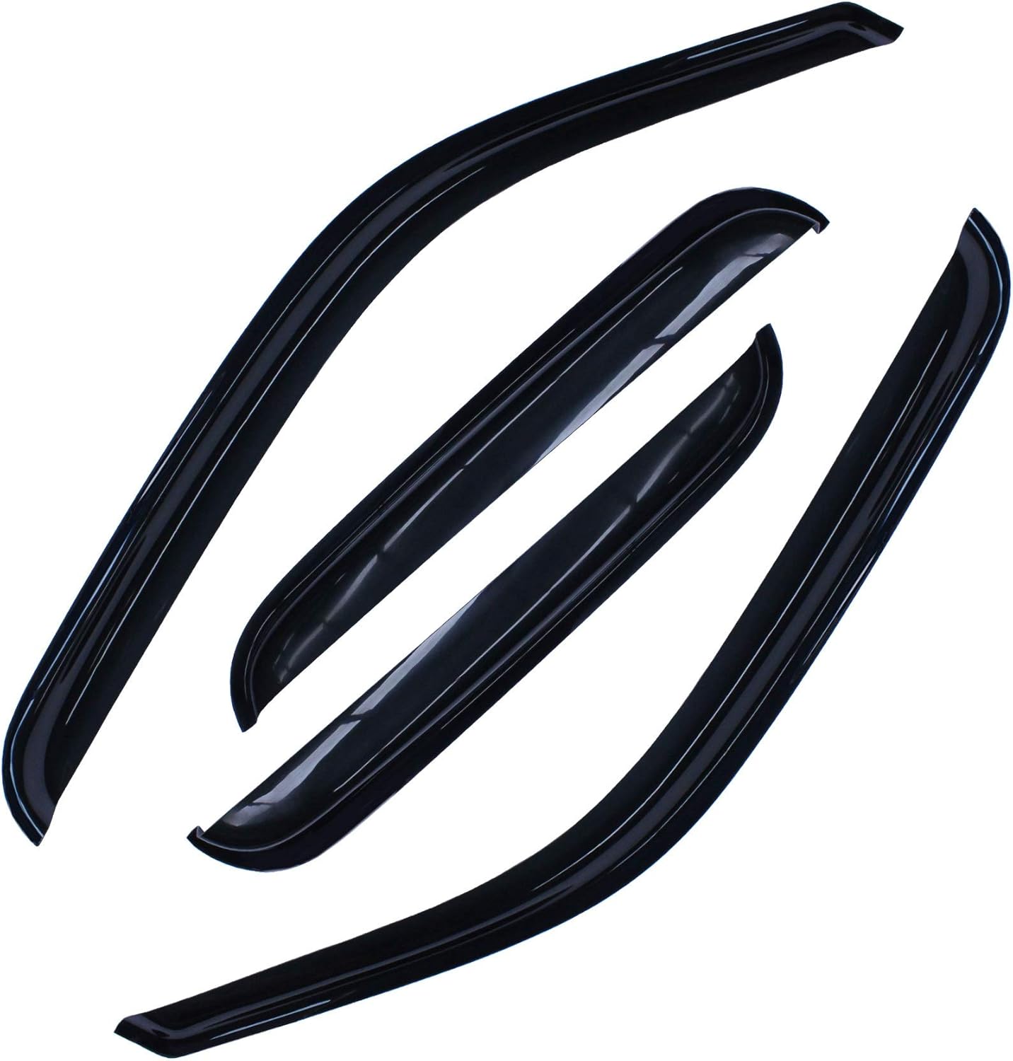 4pcs Side Window Deflectors Window Visors for 91-01 Explorer 4D Sun/Rain Guard Visor