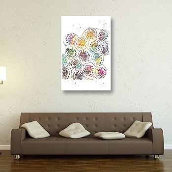 Amazon.co.jp: 抽象絵画現代美術ポスター細胞ミトコンドリア人間