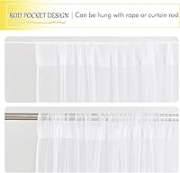 Vista 5 de NICETOWN 2 paneles de cortinas de mosquitera impermeables para porche, patio, cabaña/jardín, bolsillo para cortinero al aire libre, tul