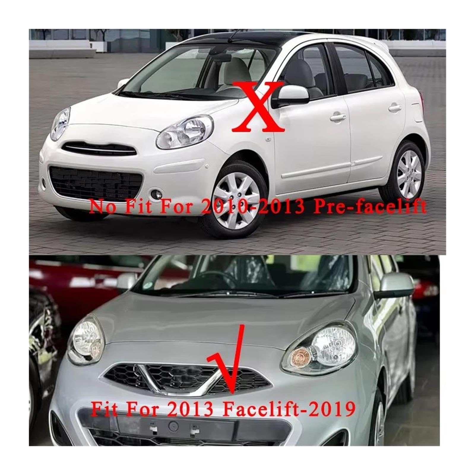 Für Nissan Für March Facelift 2013-2019 Scheinwerferglas