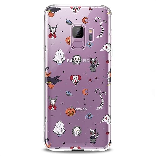 Miniatura 7 de Funda compatible con Samsung S25 S24 S23 FE S22 Plus S21 Ultra S20+ S10e Note 20 S9 Halloween Theme Flexible Silicone Orange Pumpkins Scary Clear