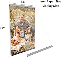 Vista 7 de REALWAY - Soporte de pared acrílico de 8.5 x 11 pulgadas con cinta adhesiva, soporte magnético de acrílico para pared, marco de pared acrílico