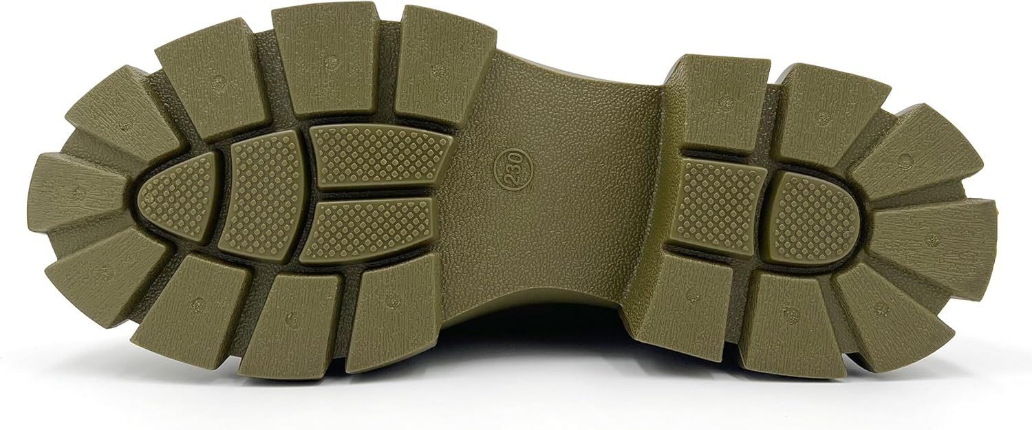 Amoji Unisex Ankle Chelsea Rain Platform Rubber Waterproof Boots 917