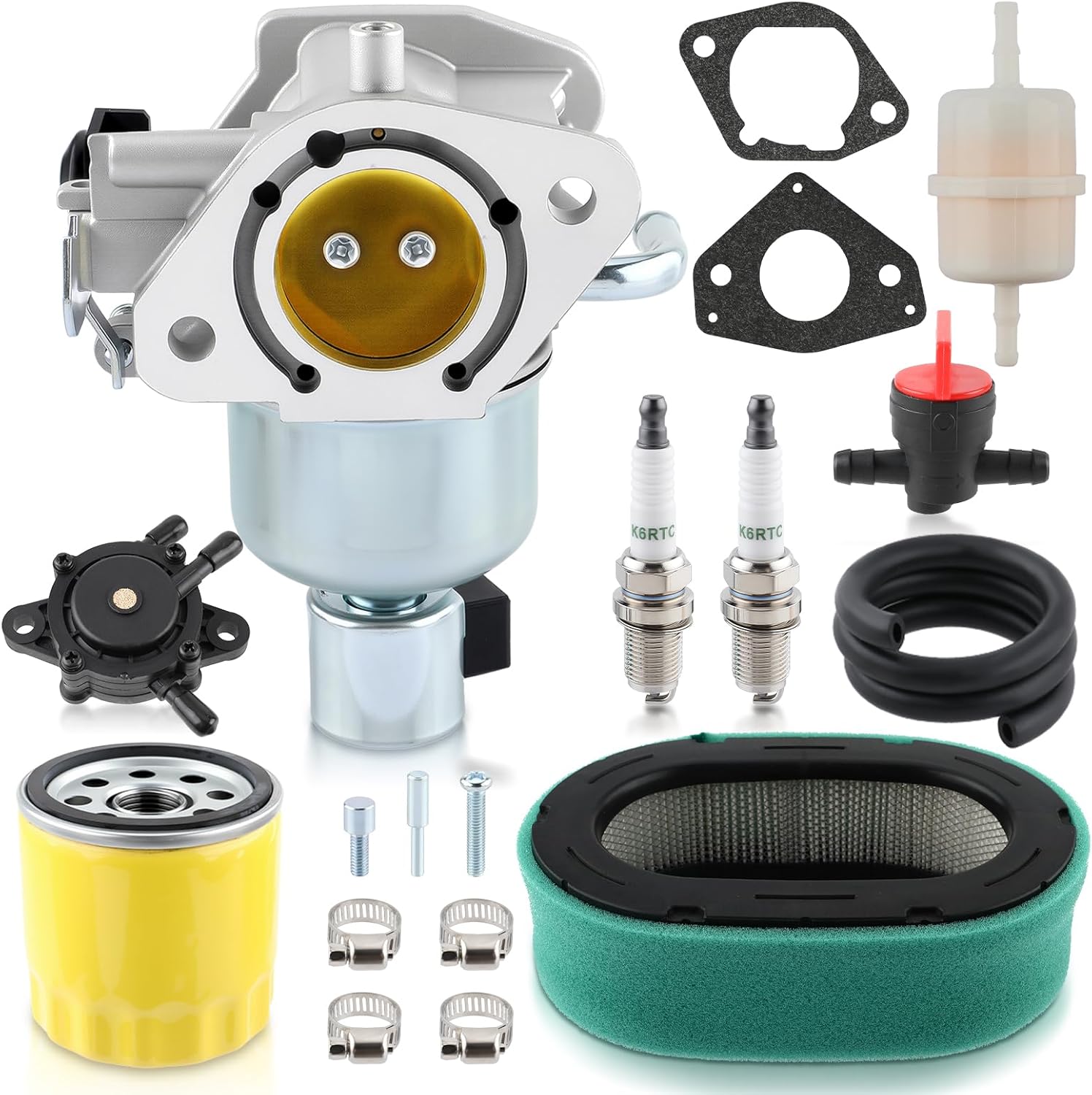 16853-19S Carburetor for Kohler 7000 Series 22HP 23HP 24HP 25HP 26HP Engines for KT725 KT730 KT735 KT740 KT745 Lawn Mower Parts with Air Filter Tune Up Kit Replaces 3285363-S 3285350-S