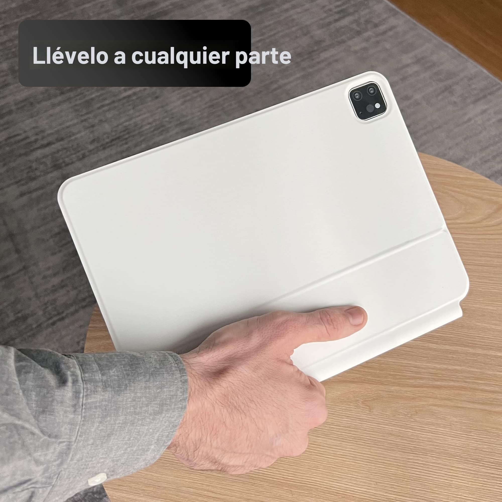 Magic Keyboard para iPad 10ª generación 2022/iPad (A16) 11ª generación 2025, funda con teclado, soporte magnético, trackpad integrado, QWERTZ, alemán (blanco)