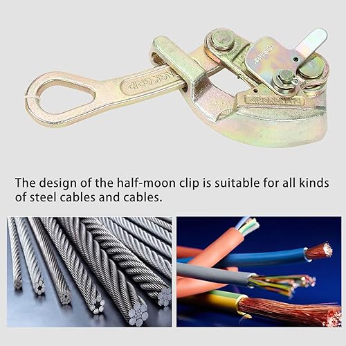 Miniatura 4 de Herramienta de extractor de cable de acero de agarre de cable de 2 toneladas para cuerda de alambre, tirando de 4408 libras