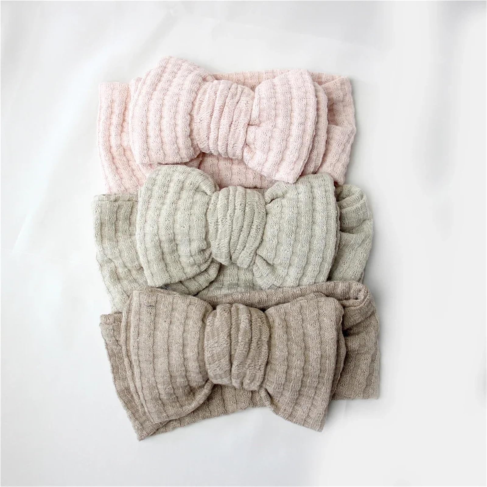 2/3/4 Stück gestricktes warmes Stirnband Winterstrick Twist Bow Stirnbänder Breiter Turban Doppelschleife Headwrap Für Damen(4pcs)