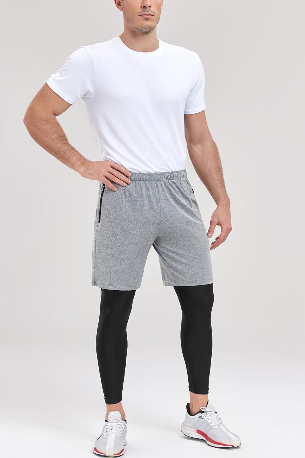 NEOSAN Men's Compression Leggings Sports Base Layer Running Workout Basketball Athletic Cycling Tights Pants - Image 3