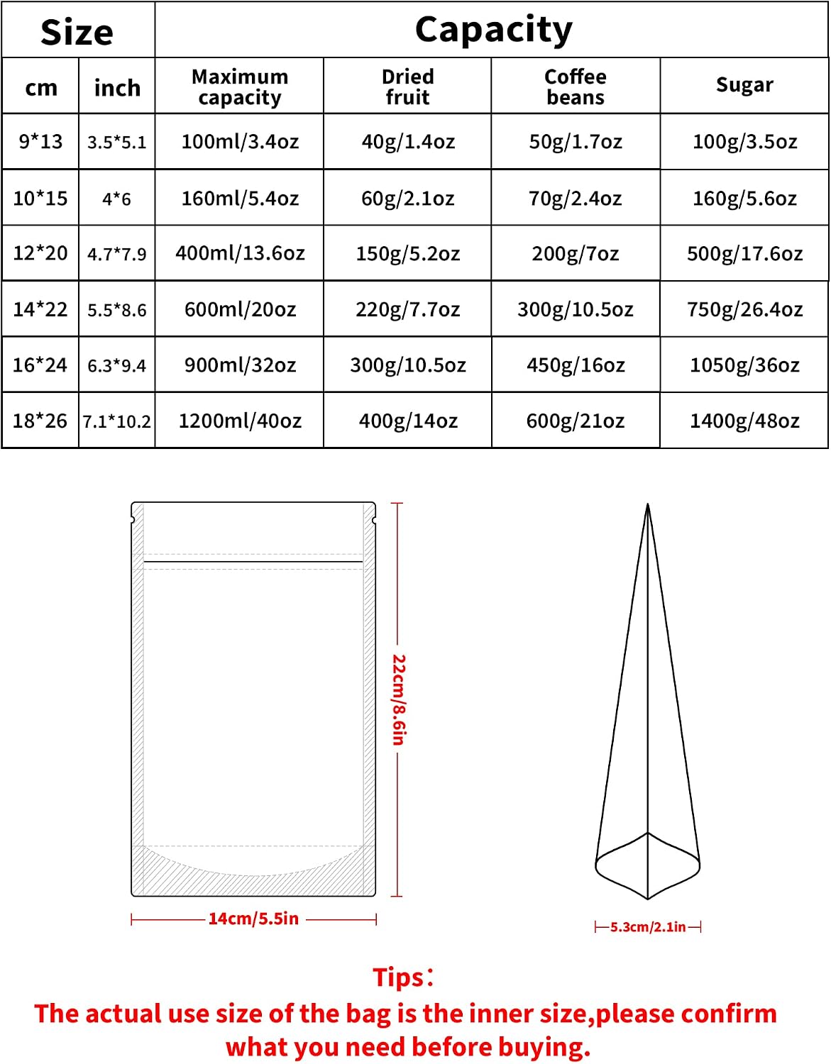 FireKylin 100 Pack Resealable Bags,Smell Proof Bags,White 5.5" x 8.6" image 2