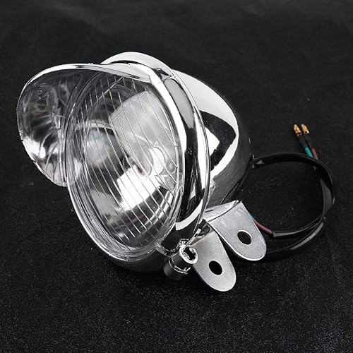 Miniatura 6 de Fydun Focos cromados para motocicleta, Supplementari Moto - DC 12V motocicleta universal antiniebla faro lámpara de faro retro instalación auxiliar