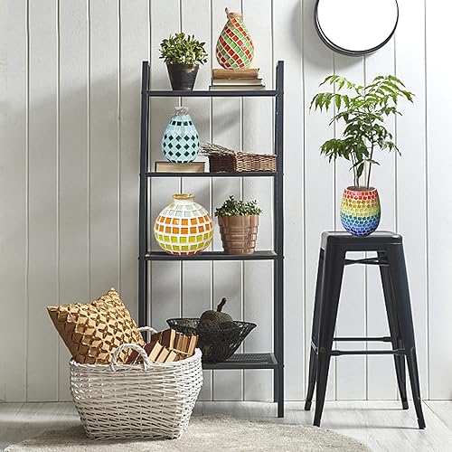 Miniatura 6 de 900 azulejos de mosaico de vidrio de 2.2 libras, 18 colores de 0.394 in con caja de almacenamiento, azulejos de mosaico transparentes para