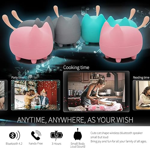 Miniatura 3 de gingo TWS - Juego de 2 altavoces Bluetooth portátiles TWS, mini altavoces inalámbricos con claridad estéreo, micrófono integrado, súper graves,