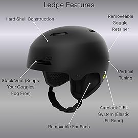 Giro Ledge Snow Helmet - Matte Black/Dark Indigo - Size M (55.5-59cm)