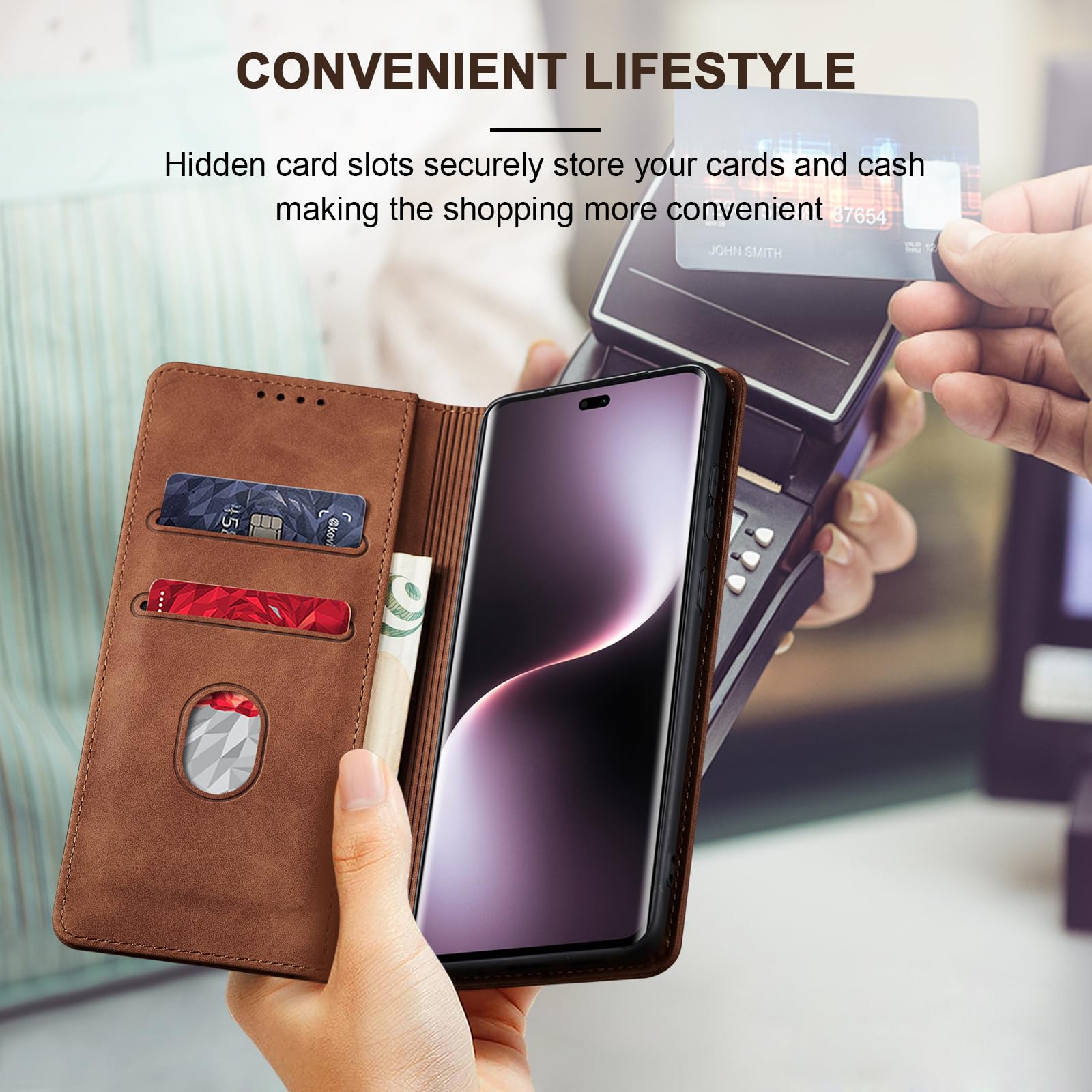 Jasonyu Case For Honor Magic 6 Lite 5G Leather Wallet Flip Cover