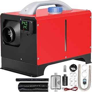 RibasuBB Ogrzewacz powietrza na olej napędowy 12 V, nagrzewnica postojowa 8 kW, nagrzewnica postojowa, ogrzewanie na olej napędowy, 1 wylot powietrza, ogrzewanie powietrza i diesla z wyświetlaczem LCD, ogrzewanie postojowe do samochodu, łodzi, samochodów ciężarowych, przyczep kempingowych