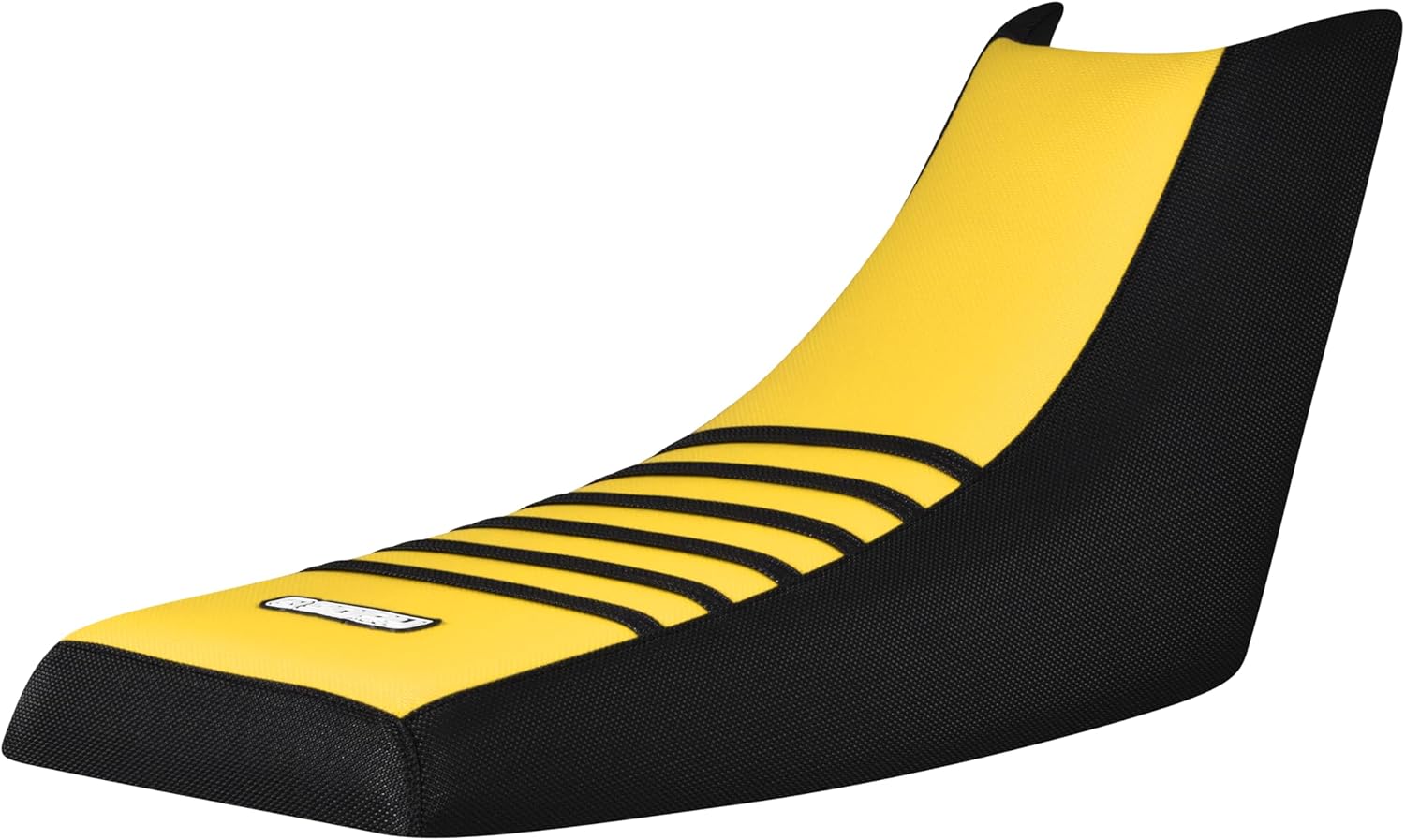 Enjoy Mfg Seat Cover - Compatible with Yamaha 1986-2004 Warrior Quad ATV - Black Side and Ribs - #111 (Golden Yellow Sides/Black top/Golden Yellow Ribs)
