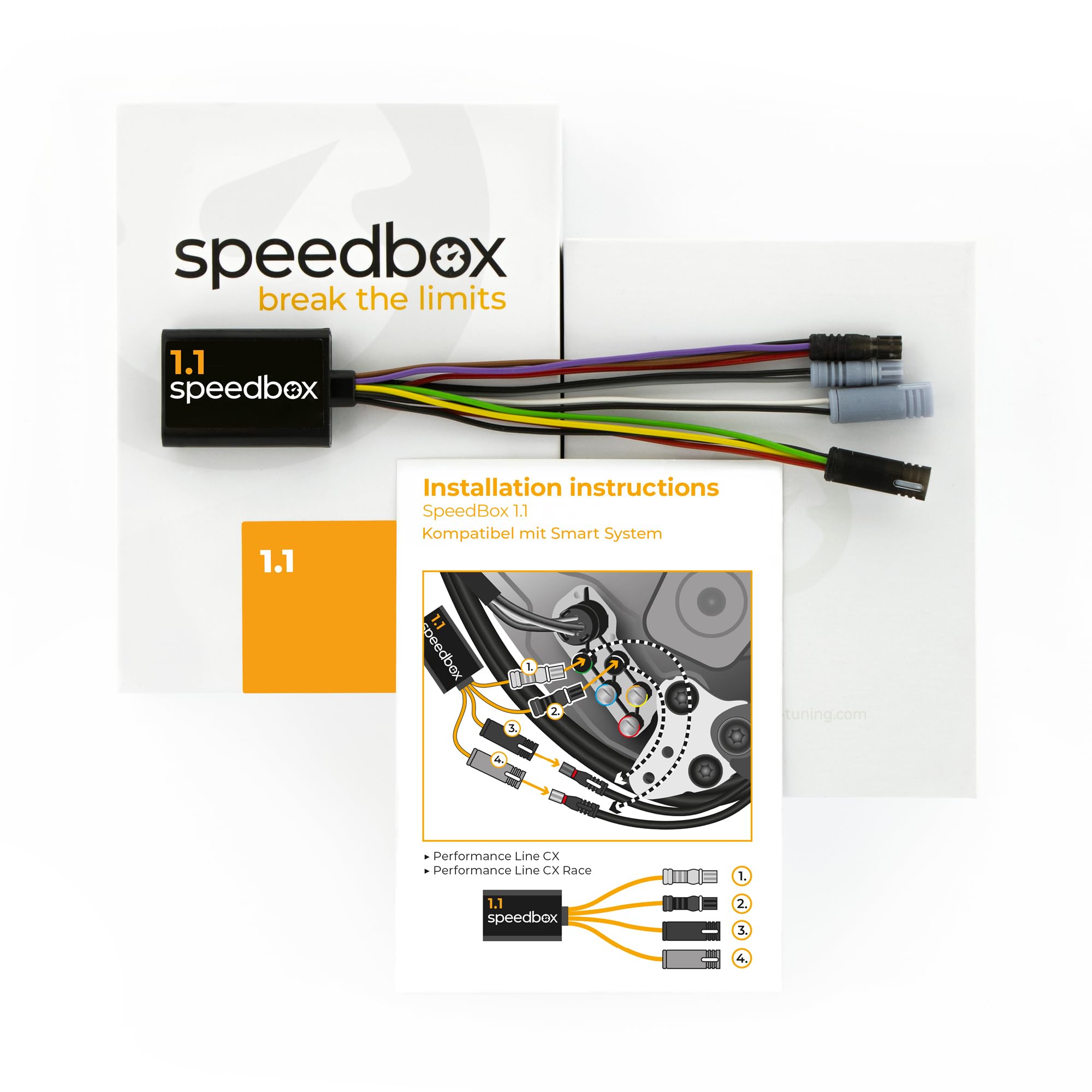 SpeedBox 1.1 kompatibel mit Bosch (Smart System) / E-Bike Premium Tuning-Chip für Bosch-Motoren mit Smart System