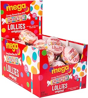 Double Lollies Mega - Gluten Free, Peanut Free, Fat Free Assorted Fruity Flavors Lollipops - Perfect for Birthdays, Parties - Made by US Candy Company Since 1949-24 Count (Pack of 1)