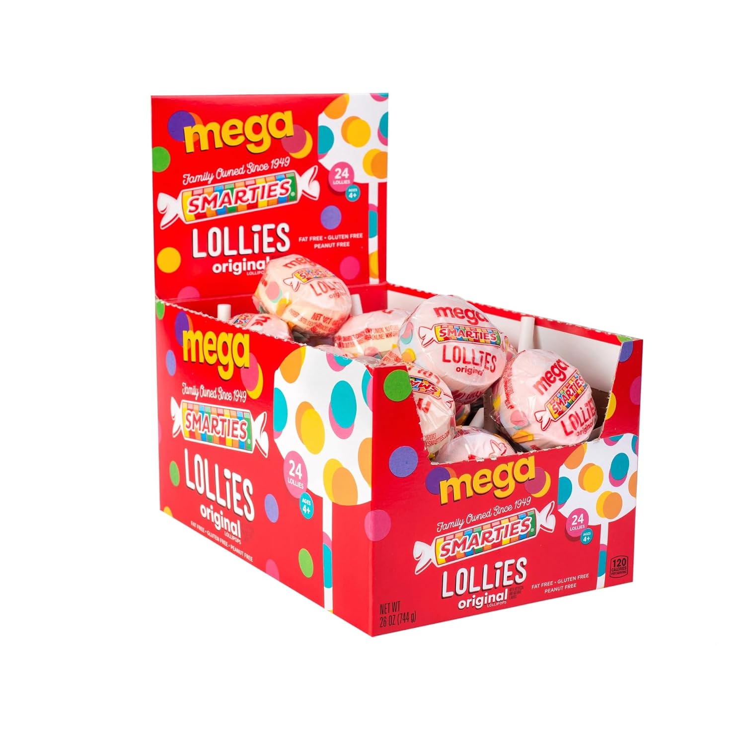 Smarties Double Lollies Mega: Gluten-Free, Peanut-Free Fat-Free Lollipops for Parties