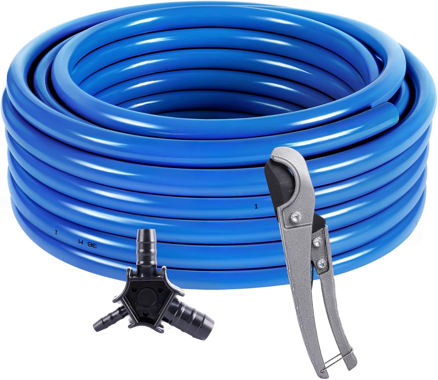 3/4 Inch × 50FT Air Tubing, HDPE-Aluminum-HDPE Three Layer Structure, Air Line Kit Includes Tubing Cutter and Bevel Tool