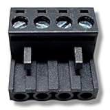 4 Pin, Power Plug for Audiocontrol, Terminal - LC8 EQL EQS EPIC160 LC2I LCQ1 Three.1 Four.1 DQL8 (Black 1 Piece)