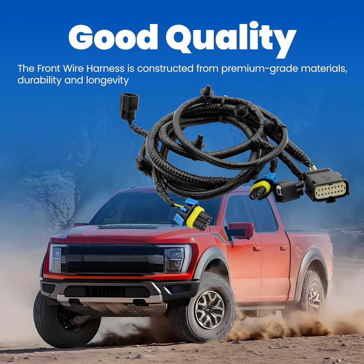 ASTROSYNC Front Wire Harness Fit for Ford F-150 King Ranch Lariat 2015 2016 2017 Replace FL3Z-15K867-E FL3Z15K867E