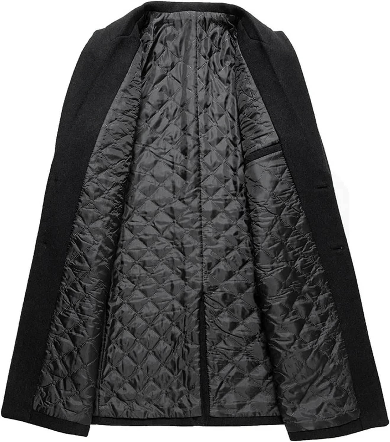 Autumn Winter Woolen Coats For Men Solid Color Jackets Wool Warm Long Cotton Trench Soft Classic Windbreaker