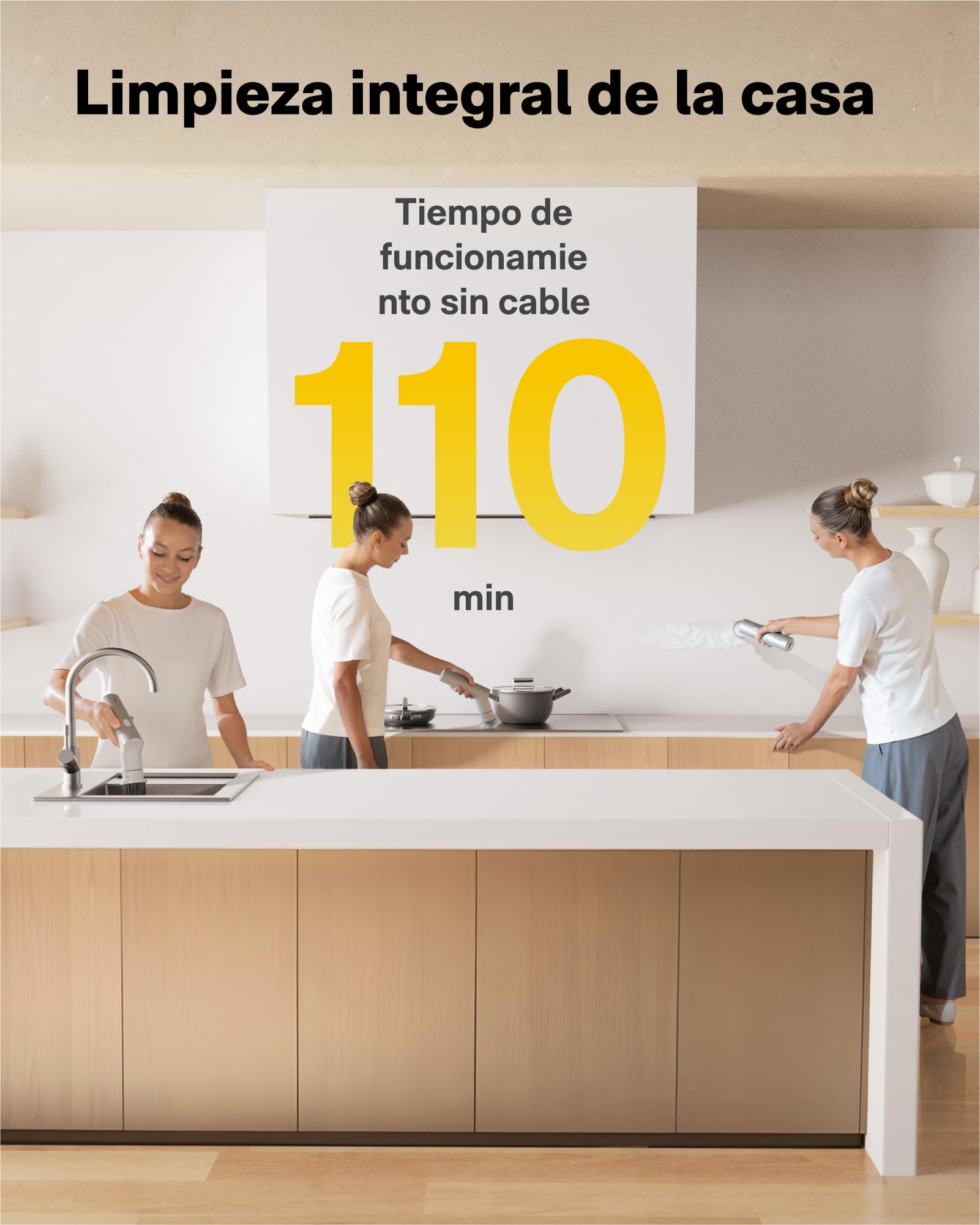 HOTO Limpiador giratorio eléctrico, IPX7, cepillo impermeable de cuerpo completo, limpiador inalámbrico de baño con 9 cabezales, hasta 22 pulgadas-libras