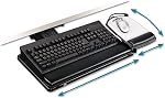 3M Knob Adjust Keyboard Tray, Tool-Free Installation, Height and Tilt Adjustable Ergonomic Keyboard and Mouse Platform, 17" Track (AKT65LE) [OB]