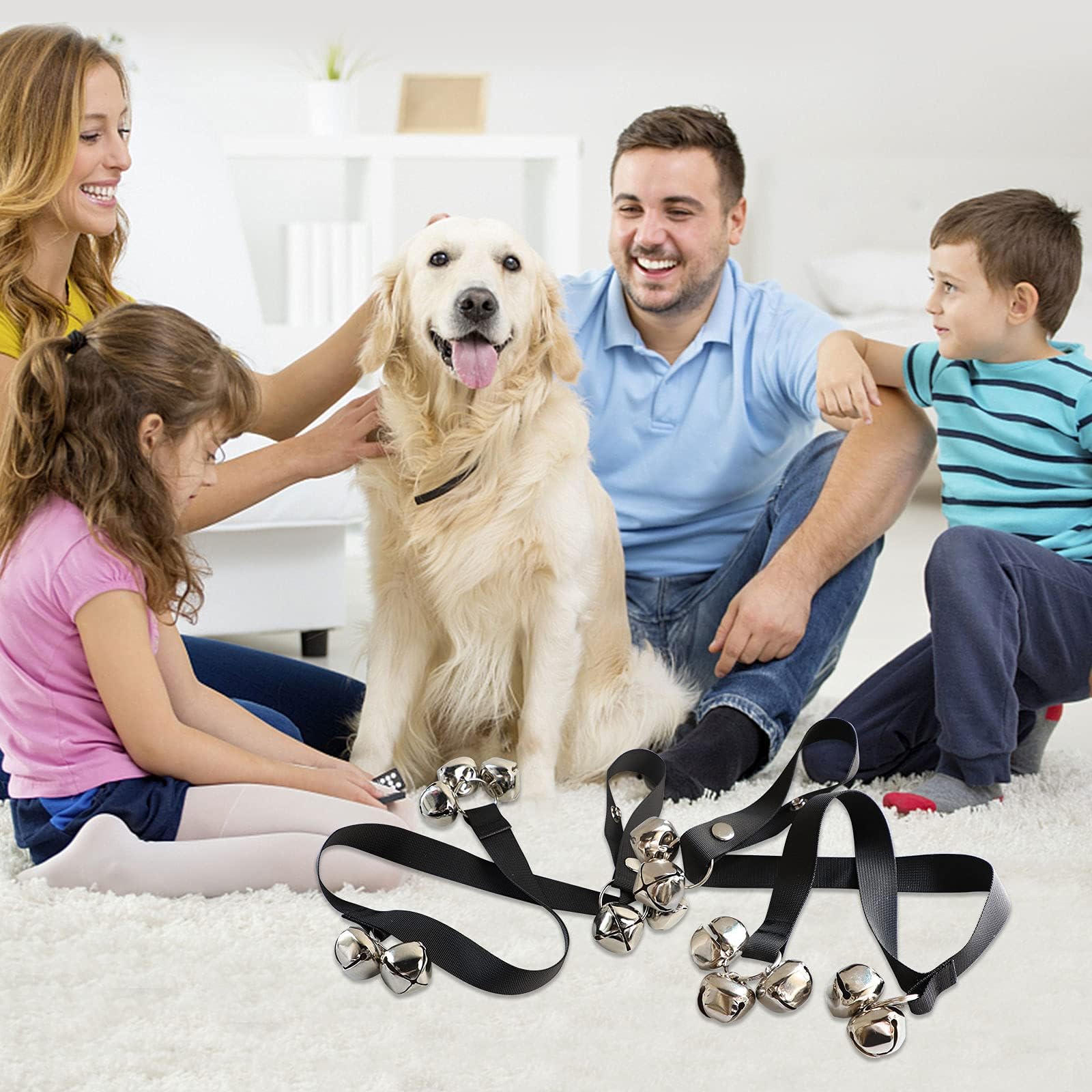 Mekeet Potty Doorbells For Dog Training Iron Bells Adjustable Nylon | Desertcart