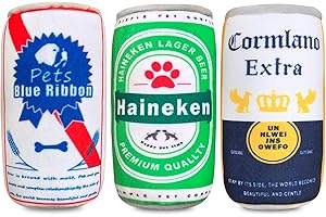 Plush Squeaky Dog Toys, Parody Dog Beer Toy, Combo Package and Fun,...